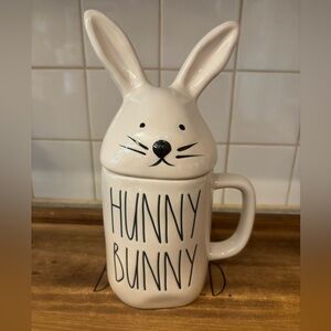 Rae Dunn White Hunny Bunny Topper Mug